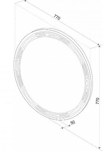 Зеркало с подсветкой Continent Talisman Led 77 ЗЛП36