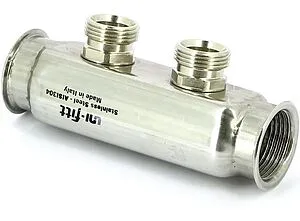 Коллектор распределительный проходной 2 отвода 1&quot;в/в x ¾&quot;ек Uni-fitt 430I4302, 5