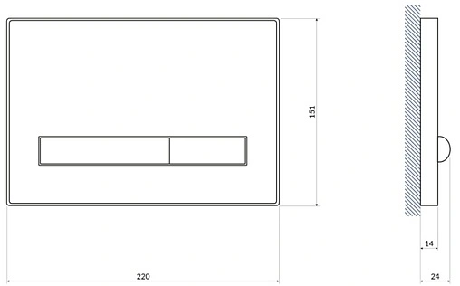 Комплект 6 в 1 Cersanit City CO DPL EO 63485 с кнопкой Pilot белый глянцевый