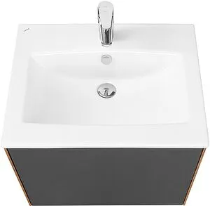 Тумба-умывальник подвесная Aquaton Сохо 60 графит софт/дуб веллингтон 1A2580K1AJA00 Тумба-умывальник подвесная Aquaton Сохо 60 графит софт/дуб веллингтон 1A2580K1AJA00, 3