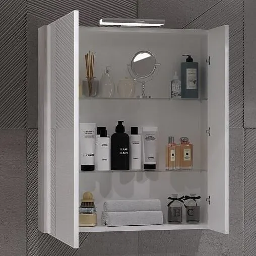 Шкаф-зеркало Opadiris Арабеско 70 белый 00-00003584