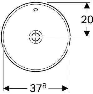 Раковина Geberit VariForm 40 белый 500.700.01.2 Раковина Geberit VariForm 40 белый 500.700.01.2, 2