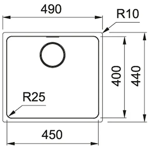 Мойка кухонная Franke Maris MYX 110-45 нержавеющая сталь 122.0600.935
