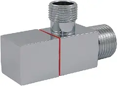 Кран шаровый угловой ½"н x ⅜"н хром Schlosser Square 606000053 Кран шаровый угловой ½"н x ⅜"н хром Schlosser Square 606000053