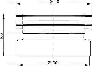 Манжет для унитаза AlcaPlast A99 Манжет для унитаза AlcaPlast A99, 2
