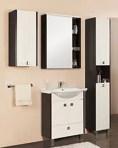 Тумба-умывальник напольная Aquaton Крит 60 H белый/венге 1A1515K0KT500 Тумба-умывальник напольная Aquaton Крит 60 H белый/венге 1A1515K0KT500, 3