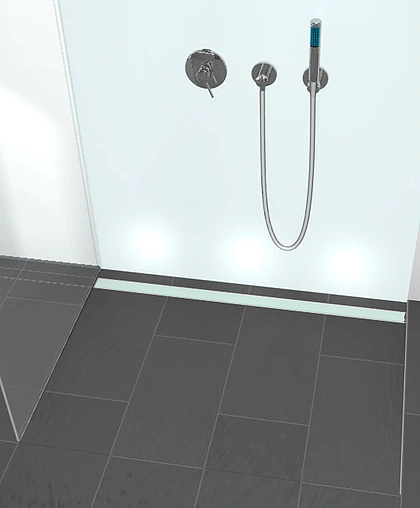 Решетка для лотка 843мм TECEdrainline Glass 600990 Решетка для лотка 843мм TECEdrainline Glass 600990