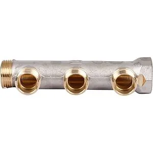 Коллектор распределительный проходной 3 отвода ¾"в/н x ½"к Luxor CP 423 68532701 Коллектор распределительный проходной 3 отвода ¾"в/н x ½"к Luxor CP 423 68532701, 2