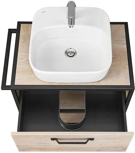 Тумба-умывальник подвесная Aquaton Лофт Фабрик 65 дуб эндгрейн 1A2423K2LTDU0