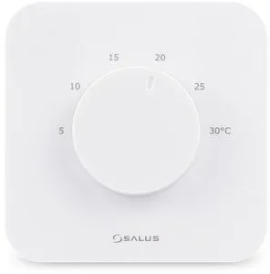 Проводной комнатный терморегулятор НО/НЗ 230В Salus EXPERT HTR белый HTR230(20), 1