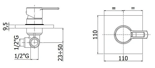 Смеситель для душа скрытого монтажа Paffoni Ringo хром RIN010CR/M