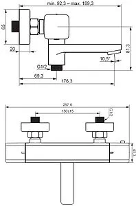 Термостат для ванны Damixa Gala хром 533000000, 2