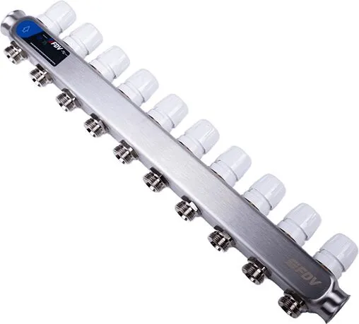 Группа коллекторная с расходомерами 10 отводов 1&quot;в/в x ¾&quot;ек FDV S1101A-1/10
