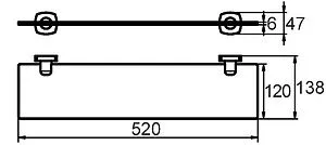 Полка Milardo Volga хром VOLSMG0M44 Полка Milardo Volga хром VOLSMG0M44, 2