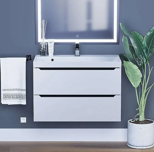 Тумба под умывальник подвесная Uperwood UPD Tanos 80 белый с графитовыми вставками 2930205142 Тумба под умывальник подвесная Uperwood UPD Tanos 80 белый с графитовыми вставками 2930205142