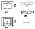 Тумба-умывальник подвесная Raval Frame 60 дуб трюфель Fra.01.60/P/DS+QDR60SLWB01