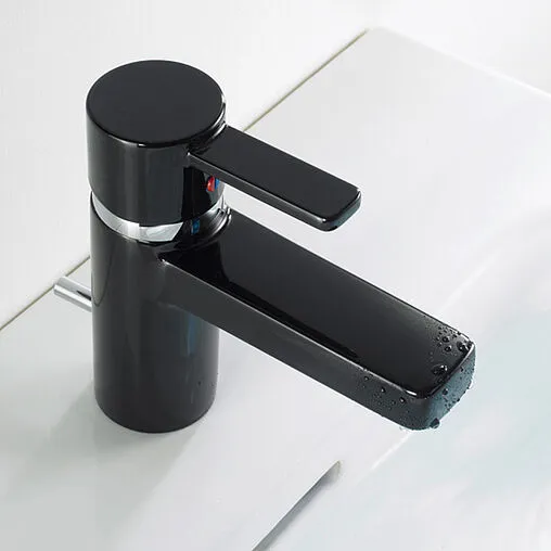 Смеситель для раковины Kludi Zenta чёрный/хром 382508675 Смеситель для раковины Kludi Zenta чёрный/хром 382508675