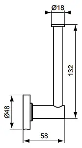 Держатель для запасных рулонов Ideal Standard IOM хром A9132AA Держатель для запасных рулонов Ideal Standard IOM хром A9132AA, 2