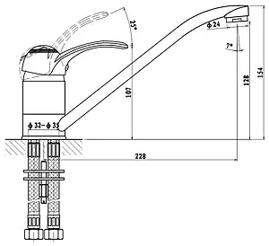 Смеситель для кухни Gross Aqua Arabic хром 3501516C-G0146 Смеситель для кухни Gross Aqua Arabic хром 3501516C-G0146, 2