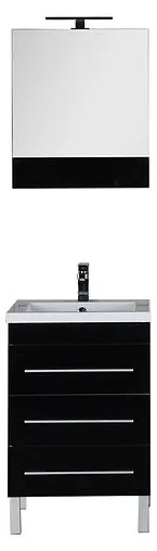 Шкаф-зеркало Aquanet Верона 58 L чёрный 00175384