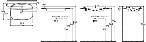 Раковина Allen Brau Fantasy 55 бордо 4.11034.BD