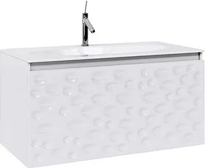 Тумба-умывальник подвесная Clarberg Dune Т10m 100 белый DUN0110+El.10.04.D Тумба-умывальник подвесная Clarberg Dune Т10m 100 белый DUN0110+El.10.04.D, 1