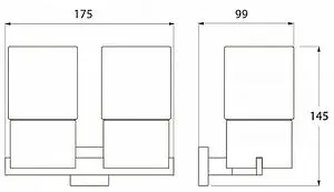 Стакан двойной IDDIS Corot хром L204 Стакан двойной IDDIS Corot хром L204, 2