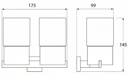 Стакан двойной IDDIS Corot хром L204