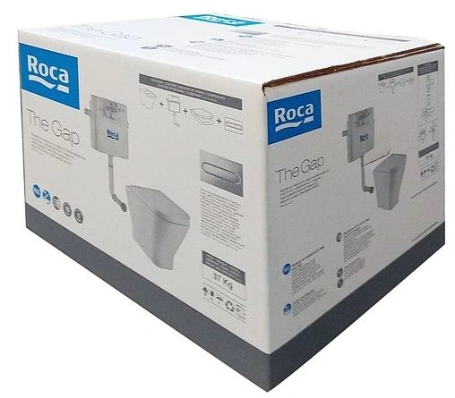 Комплект 5 в 1 Roca Gap 893109000 с кнопкой Dual 890095001 хром глянцевый