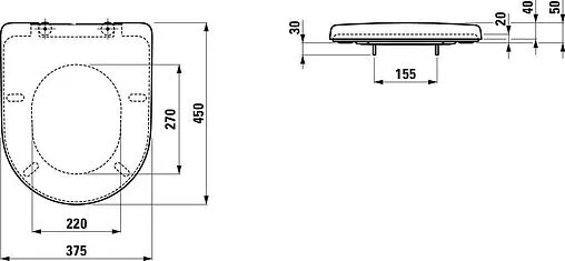 Крышка-сиденье для унитаза с микролифтом Laufen Pro белый 8.9395.5.300.000.1