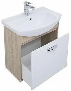 Тумба-умывальник Aquanet Грейс 65 белый/дуб сонома 00198375+00182642, 5