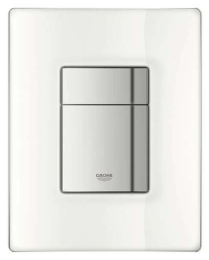 Клавиша смыва для унитаза Grohe Skate Cosmopolitan Glass 38845LS0 кнопки/хром глянцевый, панель/стекло белый
