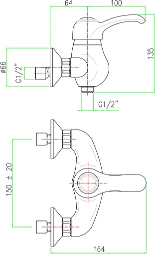 Смеситель для душа Fiore Jafar бронза 47ZZ5120