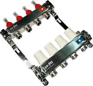 Группа коллекторная с расходомерами 4 отвода 1"в/в x ¾"ек Uni-fitt OPTIMAL 450B4304.RU Группа коллекторная с расходомерами 4 отвода 1"в/в x ¾"ек Uni-fitt OPTIMAL 450B4304.RU, 4