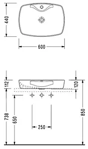 Раковина Serel 60 белый 1634 Раковина Serel 60 белый 1634, 2