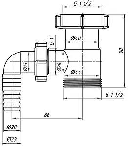 Вставка для сифона с адаптером для бытовой техники Ани Пласт белый M110 Вставка для сифона с адаптером для бытовой техники Ани Пласт белый M110, 2