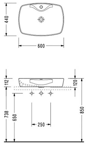 Раковина Serel 60 белый 1634