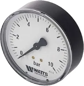 Манометр аксиальный Watts MAS 80мм 10 бар ½&quot; 10008024, 1