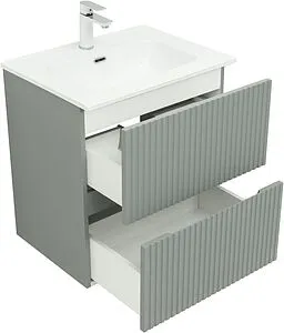 Тумба-умывальник Aquanet Джейн 60 мисти грин 00313316+, 4