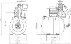 Станция автоматического водоснабжения Джилекс Вихревик 40/40 Ч-14 4018, 2