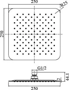 Душевая система со смесителем для душа Aquanet A1 хром 00188177 Душевая система со смесителем для душа Aquanet A1 хром 00188177, 2