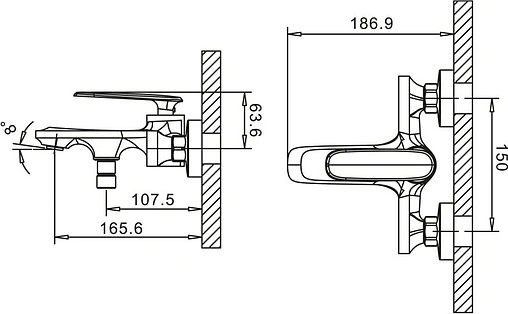 Смеситель для ванны BelBagno Gello хром GEL-VASM-CRM