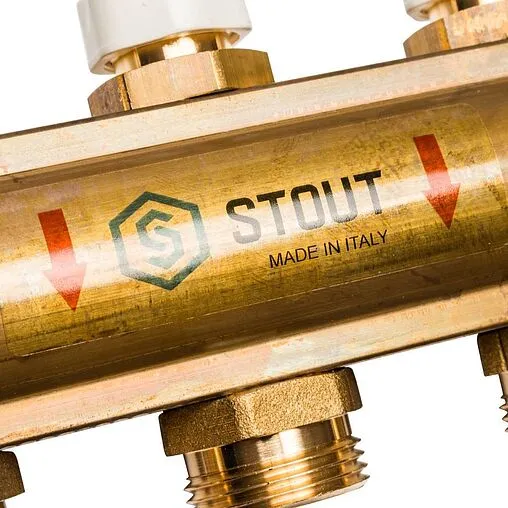 Группа коллекторная без расходомеров 11 отводов 1&quot;в/в x ¾&quot;ек Stout SMB 0468 000011