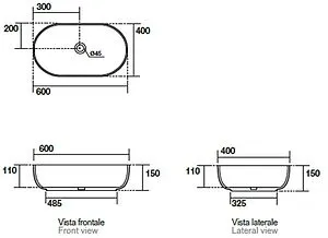 Раковина Kerasan Nolita 60 Borgogna matt 534375 Раковина Kerasan Nolita 60 Borgogna matt 534375, 2