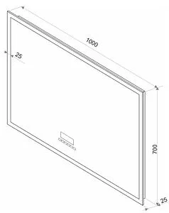 Зеркало с подсветкой Continent Mercury Led 100x70 с музыкальным блоком, с подогревом белый ЗЛП685 Зеркало с подсветкой Continent Mercury Led 100x70 с музыкальным блоком, с подогревом белый ЗЛП685, 2