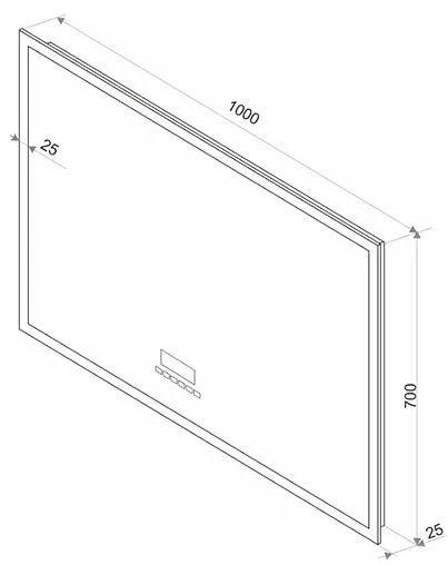 Зеркало с подсветкой Continent Mercury Led 100x70 с музыкальным блоком, с подогревом белый ЗЛП685