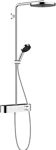 Душевая система с термостатом для душа Hansgrohe Pulsify S 260 1jet EcoSmart хром/графит 24221000 Душевая система с термостатом для душа Hansgrohe Pulsify S 260 1jet EcoSmart хром/графит 24221000, 1