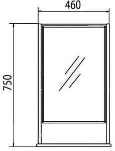 Шкаф-зеркало Aquaton Роко 45 L бордо 1A107002RO01L, 2