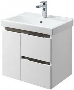 Тумба под умывальник подвесная Aquaton Рене 60 белый/грецкий орех 1A258501NRC80 Тумба под умывальник подвесная Aquaton Рене 60 белый/грецкий орех 1A258501NRC80, 1