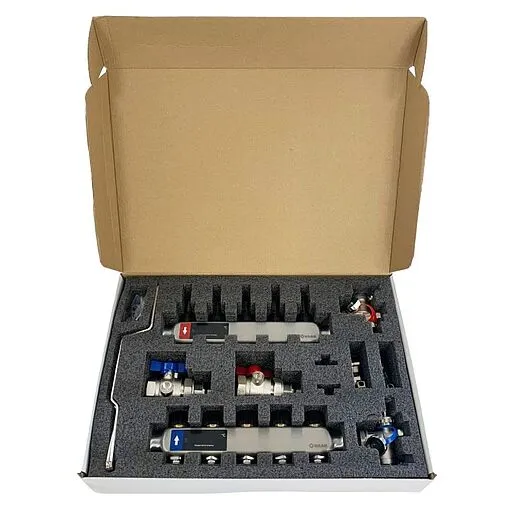 Группа коллекторная с расходомерами 5 отводов 1&quot;в/в x ¾&quot;ек WAAG WG.589.0605.F